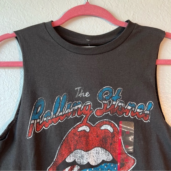 NWT The Rolling Stones American Flag
Logo Graphic Cropped Tank Top - Black XS - Picture 9 of 13